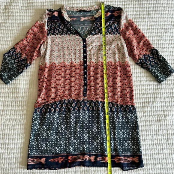 ZARA BASIC V NECK BOHO DRESS SIZE L - Picture 5 of 8